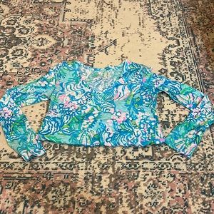 XXS lilly Pulitzer v-neck long sleeve top